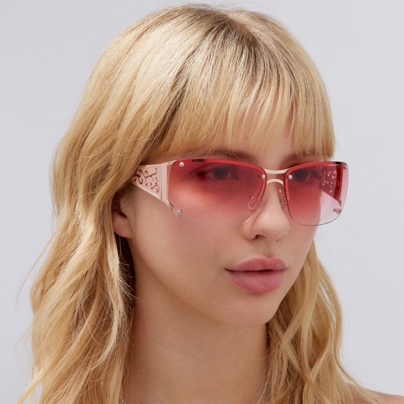 UO Holly Metal Shield Sunglasses - Picture 2 of 5